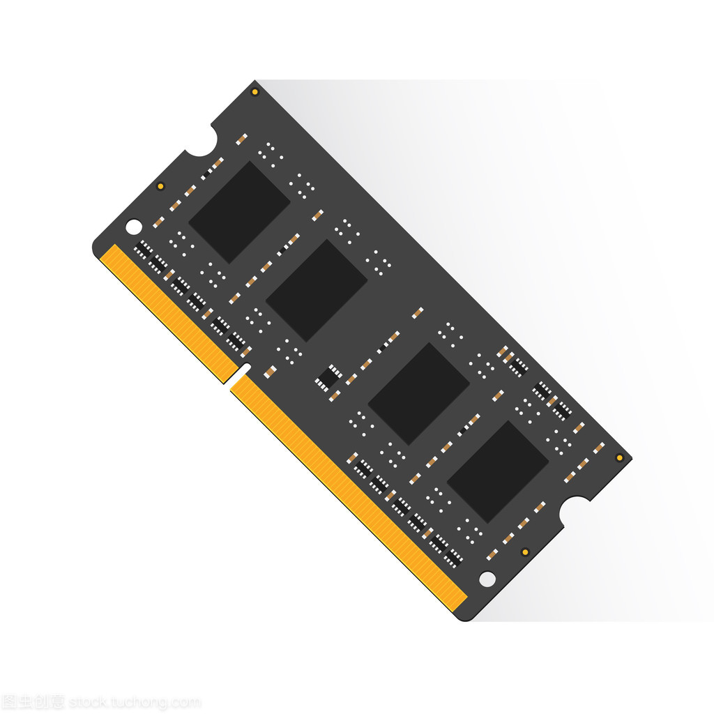 随机存取存储器概念由 Ram labtop 4 gb 或 8 gb 或 16 gb
