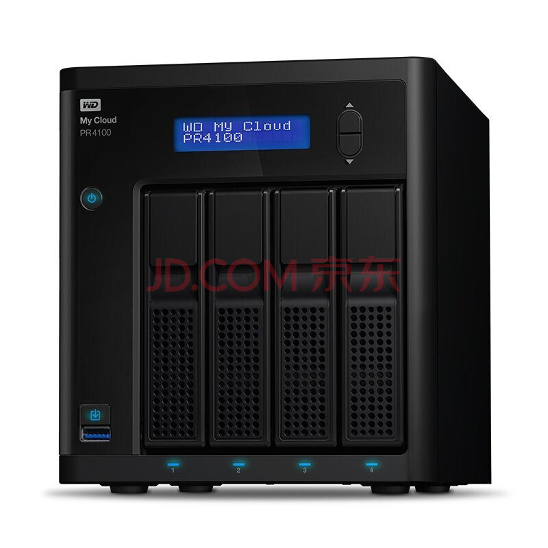 西部数据(WD) PR4100 NAS 个人云 企业云 私有云 网络存储器 4盘位 桌面硬盘 40TB 企业级金盘10T*4
